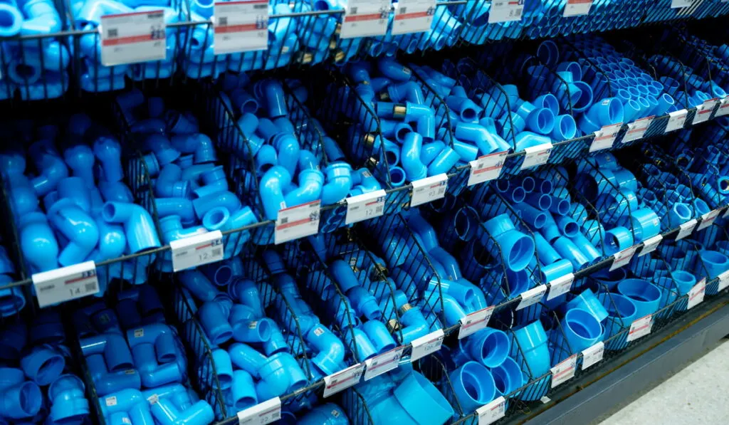 blue pvc pipes