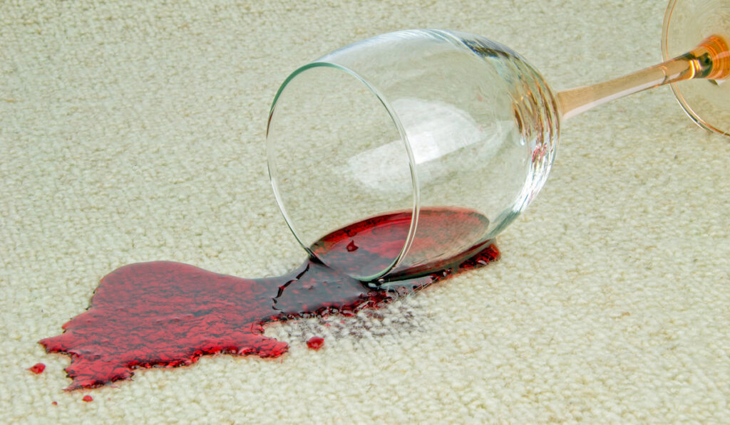 Red Wine Spill on Carpet 