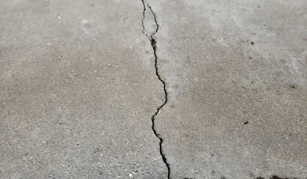Examples of cracked foundations and sidewalks or driveways in need of foundation concrete repair