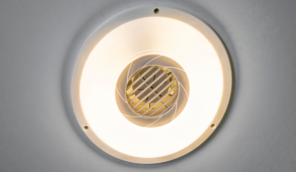 bathroom exhaust fan and led light