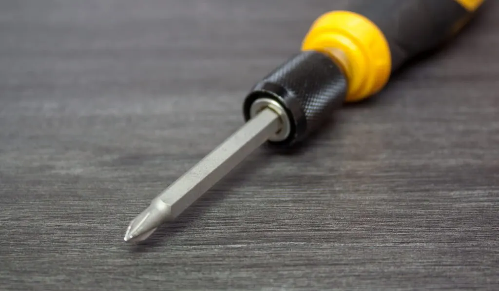 Philips screwdriver with yellow and black handle