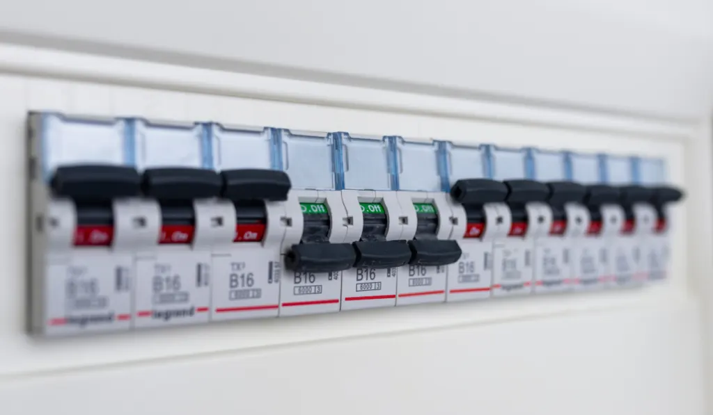 Switches in electrical fuse box