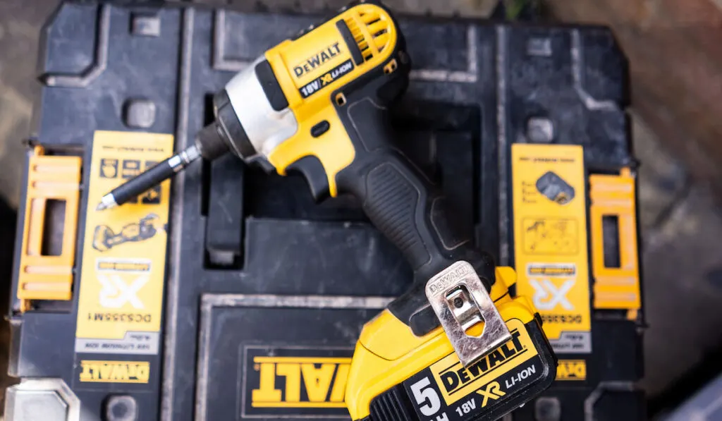 impact driver on a dewalt tough system case