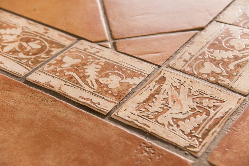 mediterranean style terracotta floor tiles