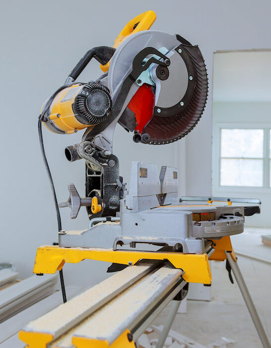 Circular-saw-in-a-construction-house