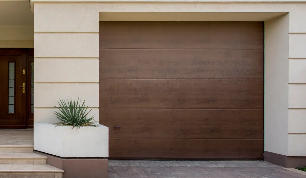 Entrance to the house and garage