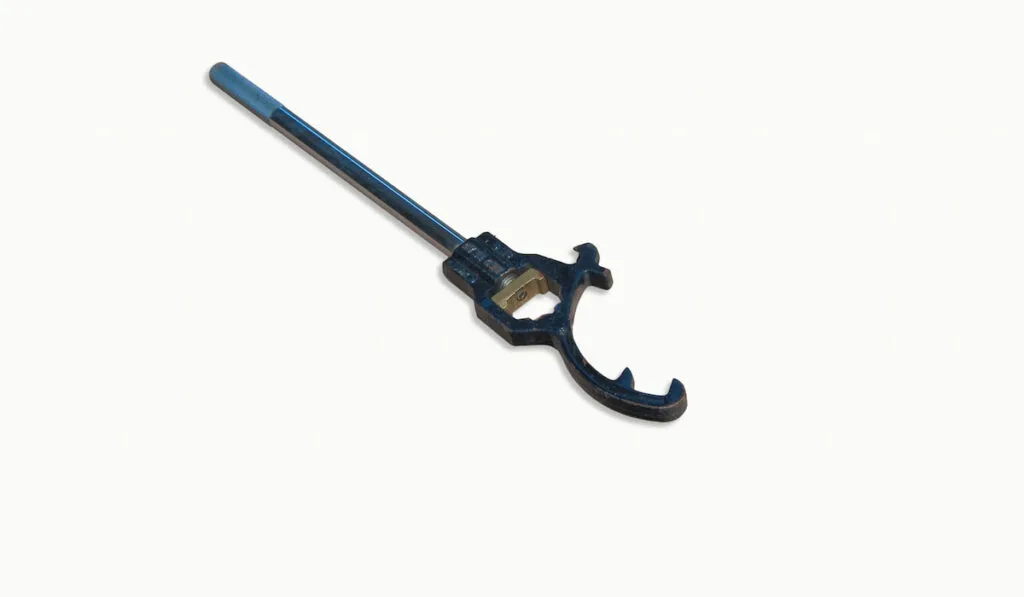 Fire Hydrant wrench on white background