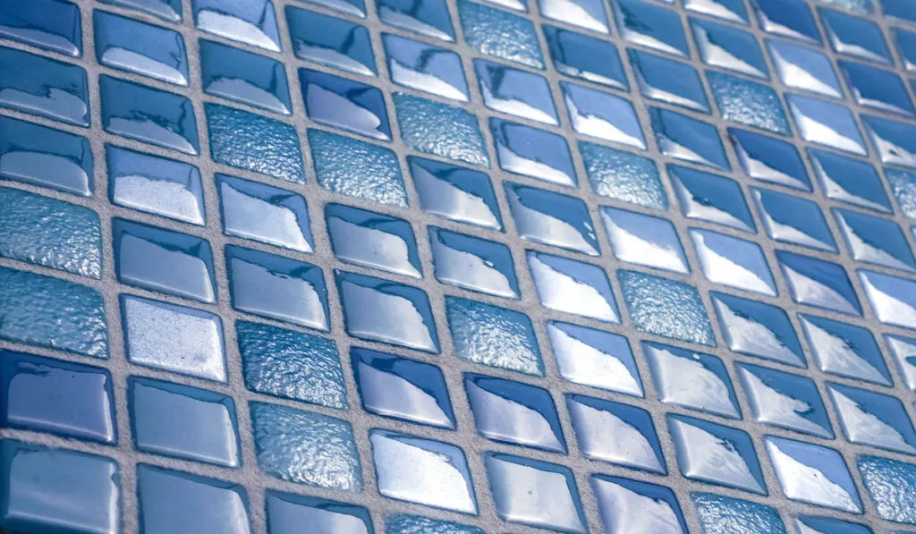 Blue flooring glass tiles background